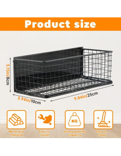 Organizador Magnético de Nevera Ranjaner 25x10x8cm Negro 2