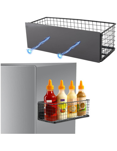 Organizador Magnético de Nevera Ranjaner 25x10x8cm Negro