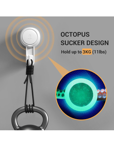 Ganchos de Ducha Marchpower Reutilizables con Ventosas - 2 Piezas