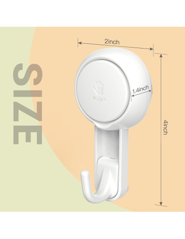 Ganchos de Ducha Marchpower Reutilizables con Ventosas - 2 Piezas