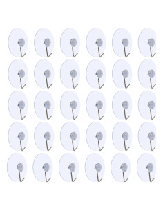 Gancho de Pared con Ventosa Honbay 30pcs 45mm para Baño y Cocina