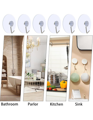 Gancho de Pared con Ventosa Honbay 30pcs 45mm para Baño y Cocina