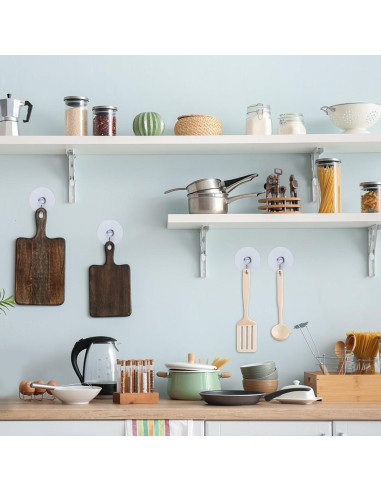 Gancho de Pared con Ventosa Honbay 30pcs 45mm para Baño y Cocina