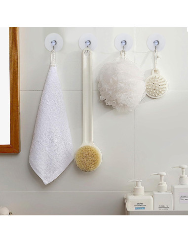 Gancho de Pared con Ventosa Honbay 30pcs 45mm para Baño y Cocina