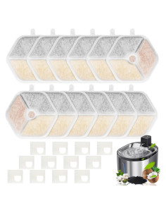 Filtros de Reemplazo para Fuente de Agua Gatos KTNAid 12 Unidades