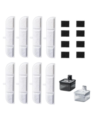 Filtros de Reemplazo 8PCS Downy Paws para Fuente de Agua Gatos