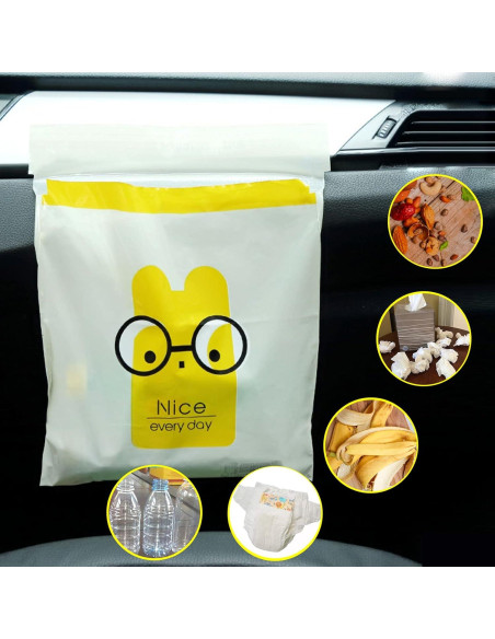 72 Bolsas de Basura Desechables Hion Autoadhesivas 5 Galones