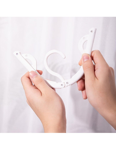 Perchas de Viaje Plegables XBUYTO 12pcs Ahorra Espacio Negro