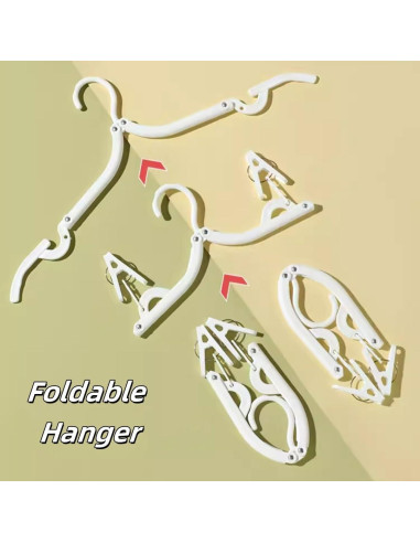 Perchas de Viaje Plegables XBUYTO 12pcs Ahorra Espacio Negro