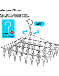 Secador de Calcetines Plegable Wnqou 2PCS Acero Inoxidable 2