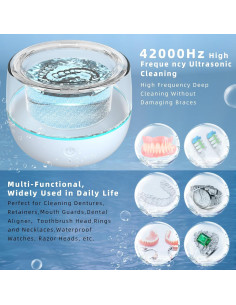 Limpiador Ultrasónico ARGOMAX 24W 200ml para Dentaduras y Joyería 2