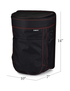 Basurero para Vehículo Masirs - 12L a Prueba de Fugas Negro 2