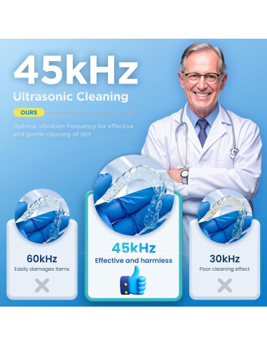 Limpiadora Ultrasónica de Retenedores UEOFEN 200ml 45kHz