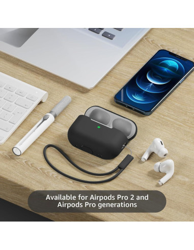 Funda de Silicona para AirPods Pro 2 Tandoler con Kit de Limpieza