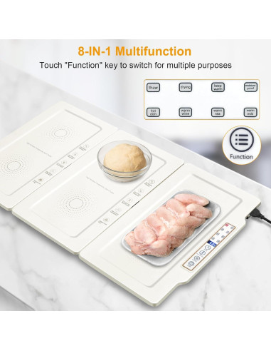 Bandeja Calentadora de Comida Eléctrica Ladate 3 Placas 80W