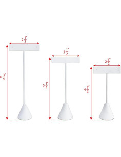 Set de 6 Soportes para Pendientes Ikee Design Cuero Blanco 2