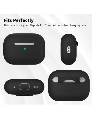 Funda de Silicona para AirPods Pro 2 Tandoler con Kit de Limpieza