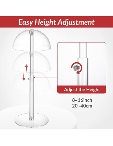 Soporte de Sombreros Acrílico JUESHA Ajustable 20-40 cm