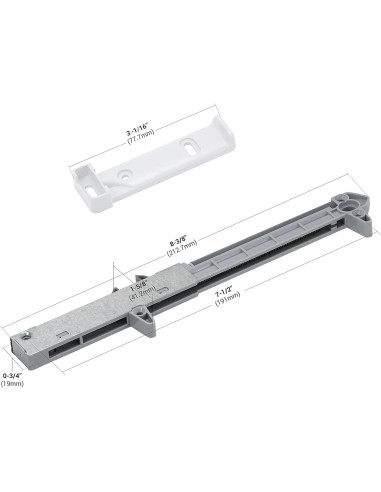 Cierre Suave para Cajones de Madera Rok Hardware 2-Pack Blanco