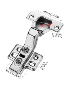 Bisagras de Armario Inset Luokim 2 Piezas Cierre Suave Niquelado 2