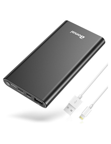 Cargador Portátil BONAI 12000mAh Carga Rápida USB-C Negro