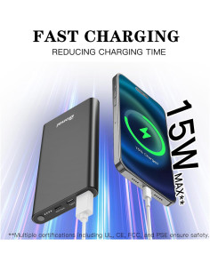 Cargador Portátil BONAI 12000mAh Carga Rápida USB-C Negro 2