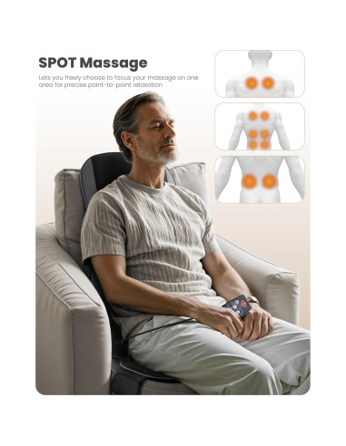 Masajeador Shiatsu COMFIER con Calor y 2 Velocidades - Espalda Completa