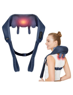 Masajeador de Cuello Inalámbrico Perlevi N27A con Calor 6D