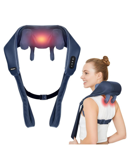 Masajeador de Cuello Inalámbrico Perlevi N27A con Calor 6D