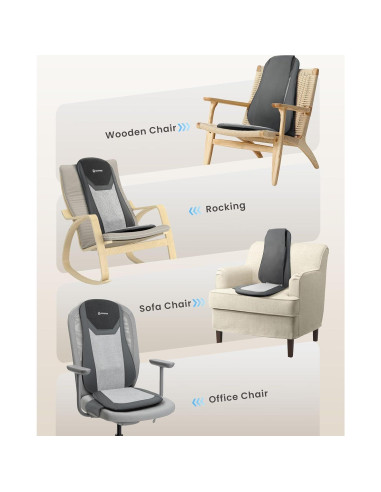 Masajeador Shiatsu COMFIER con Calor y 2 Velocidades - Espalda Completa