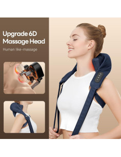 Masajeador de Cuello Inalámbrico Perlevi N27A con Calor 6D 2