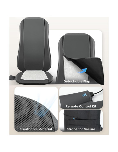 Masajeador Shiatsu COMFIER con Calor y 2 Velocidades - Espalda Completa