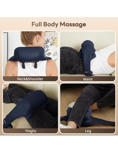 Masajeador de Cuello Inalámbrico Perlevi N27A con Calor 6D