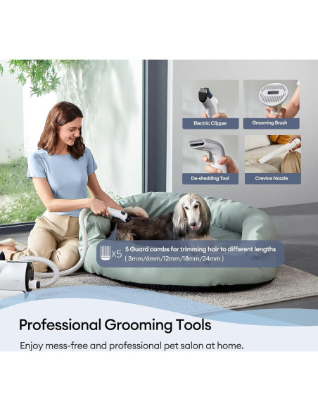 Kit de Aspiradora y Secador Ultenic P30 3 en 1 para Mascotas