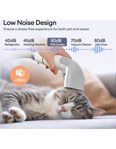 Kit de Aspiradora y Secador Ultenic P30 3 en 1 para Mascotas