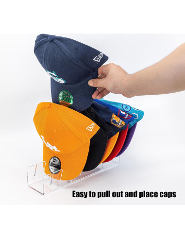 Soporte para Gorras HAYVAN 2 Pack Acrílico Transparente 14 Gorras
