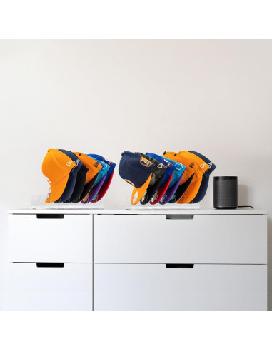 Soporte para Gorras HAYVAN 2 Pack Acrílico Transparente 14 Gorras