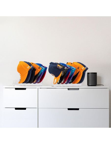 Soporte para Gorras HAYVAN 2 Pack Acrílico Transparente 14 Gorras