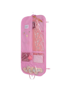 Bolsa de Vestuario para Danza Univivi 127 cm Rosa con 5 Bolsillos