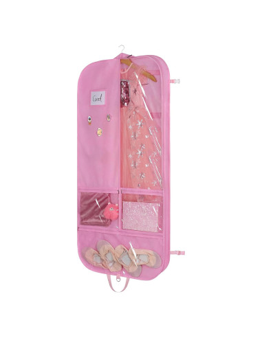 Bolsa de Vestuario para Danza Univivi 127 cm Rosa con 5 Bolsillos