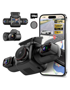 Cámara de Salpicadero Pruveeo D80-4CH-MINI 360 FHD GPS WiFi