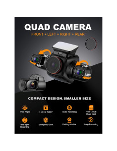 Cámara de Salpicadero Pruveeo D80-4CH-MINI 360 FHD GPS WiFi 2