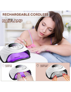 Lámpara de Uñas UV LED 208W Timpou con 66 Perlas y Temporizador 2