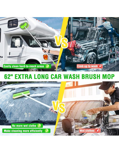Kit de Lavado de Autos 17 Piezas Lezcufer con Cepillo 157 cm