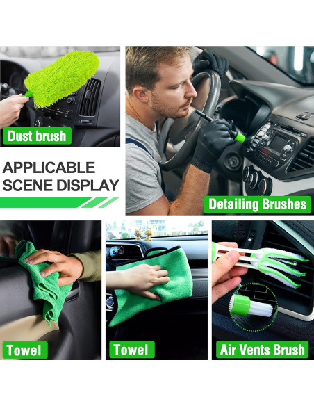 Kit de Lavado de Autos 17 Piezas Lezcufer con Cepillo 157 cm