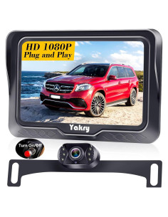 Cámara de Respaldo HD 1080P Yakry con Monitor 10.9 cm