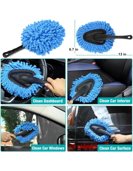 Kit de limpieza para interiores de automóviles Luscinum - 5 cepillos