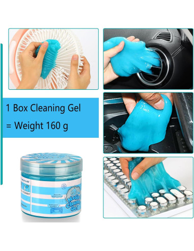 Kit de limpieza para interiores de automóviles Luscinum - 5 cepillos