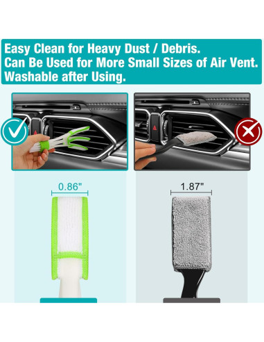 Kit de limpieza para interiores de automóviles Luscinum - 5 cepillos