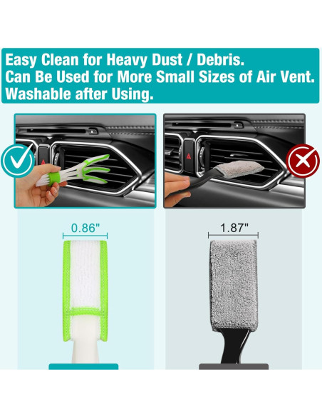 Kit de limpieza para interiores de automóviles Luscinum - 5 cepillos